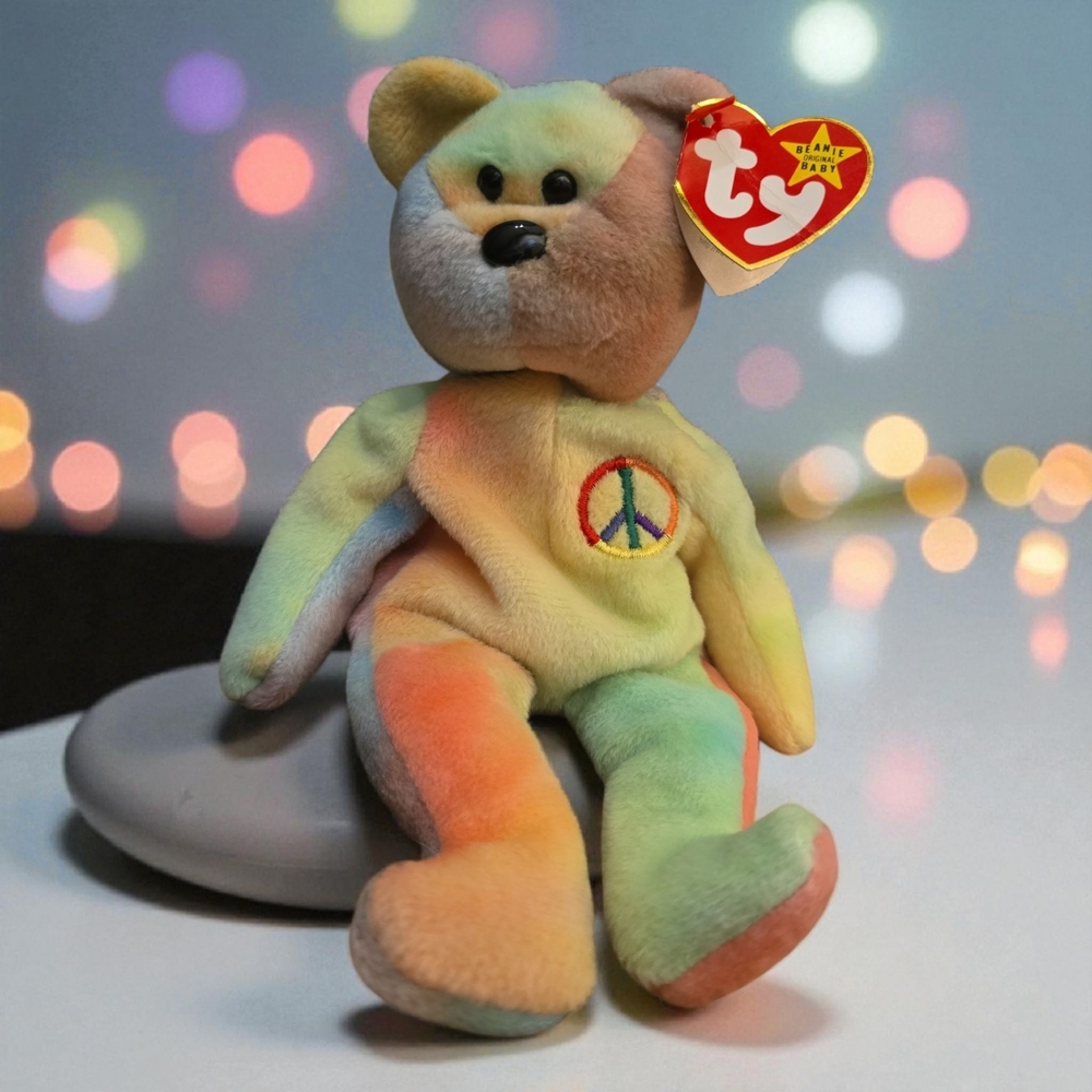 BOGO Peace Style 4053 Ty Rainbow Peace Bear Plush‎ Toy